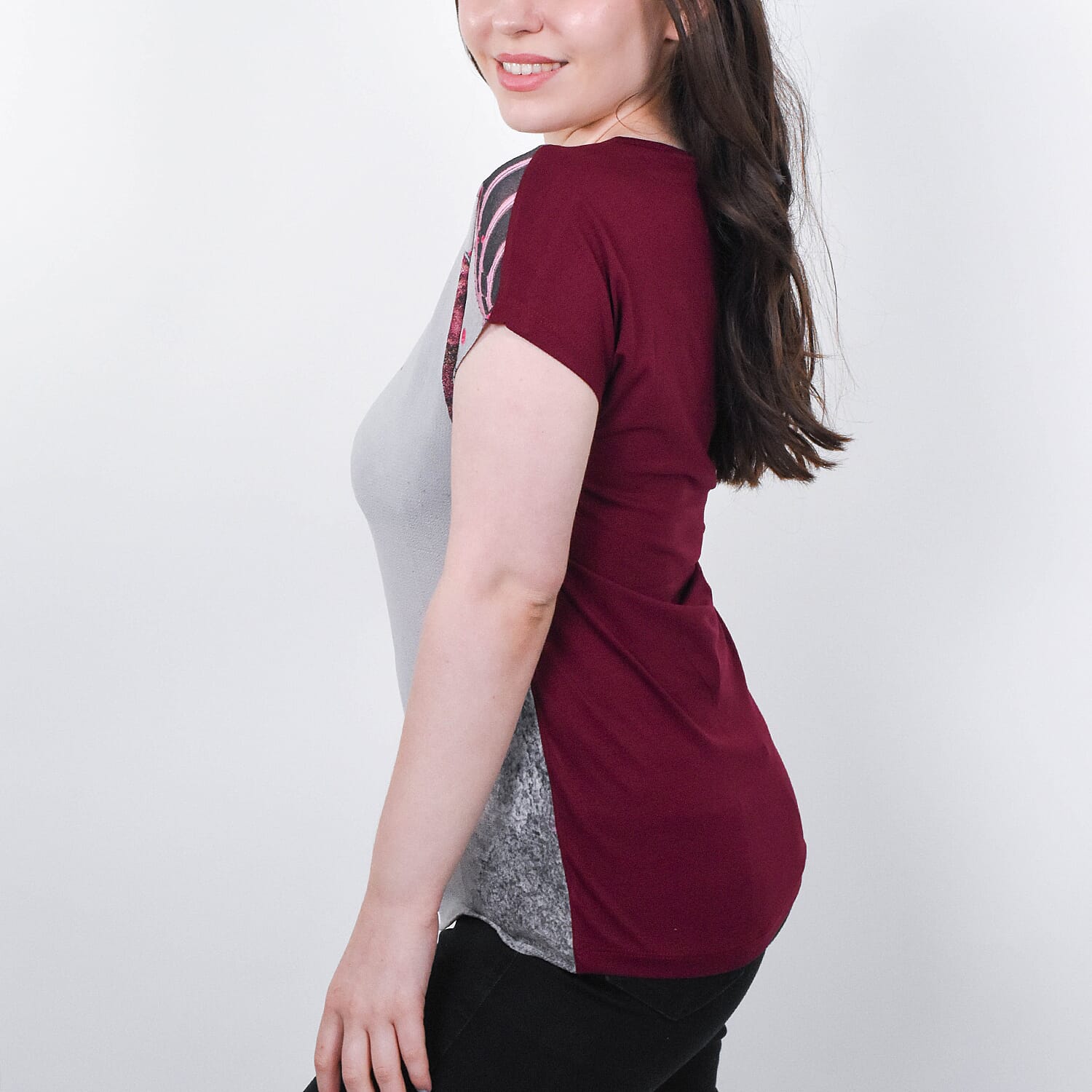 JOVIE Leaf Pattern Low Sleeve Blouse (Size S / 8) - Khaki