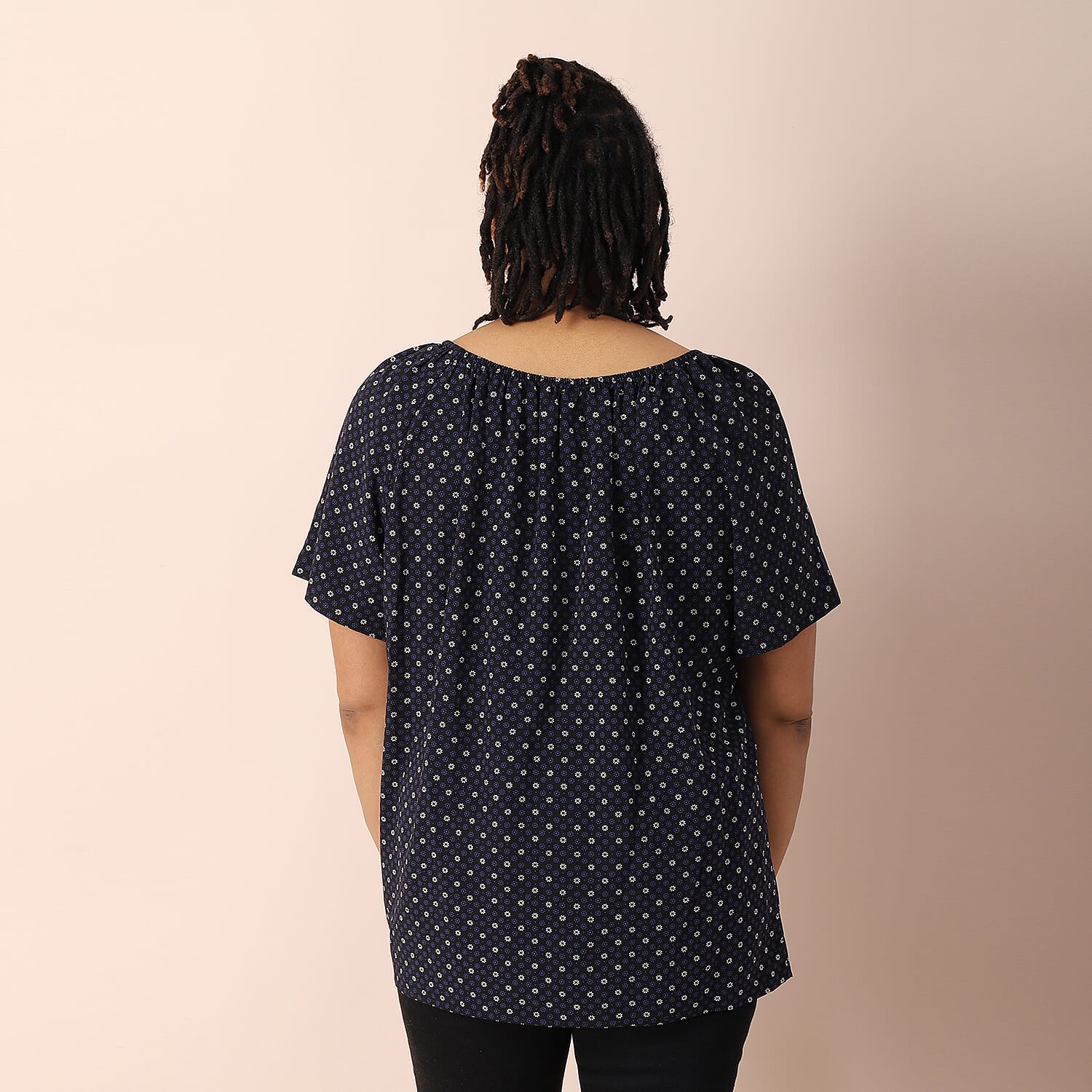 JOVIE Viscose Floral Pattern Blouse - White and Multi