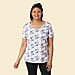 JOVIE Women's Viscose and Spandex Floral Printed Top - White