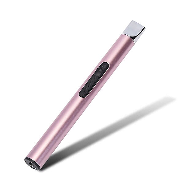 Electric Rechargeable Arc Lighter with Retractable Head - Rose Pink