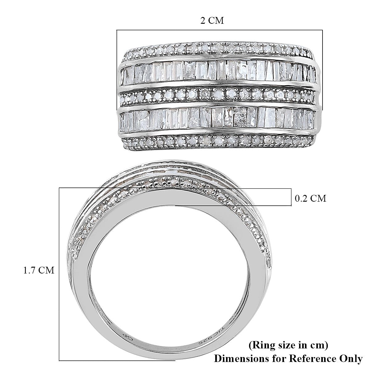 GP Diamond and Kanchanaburi Blue Sapphire Ring in Platinum Overlay Sterling Silver 1.160 Ct.