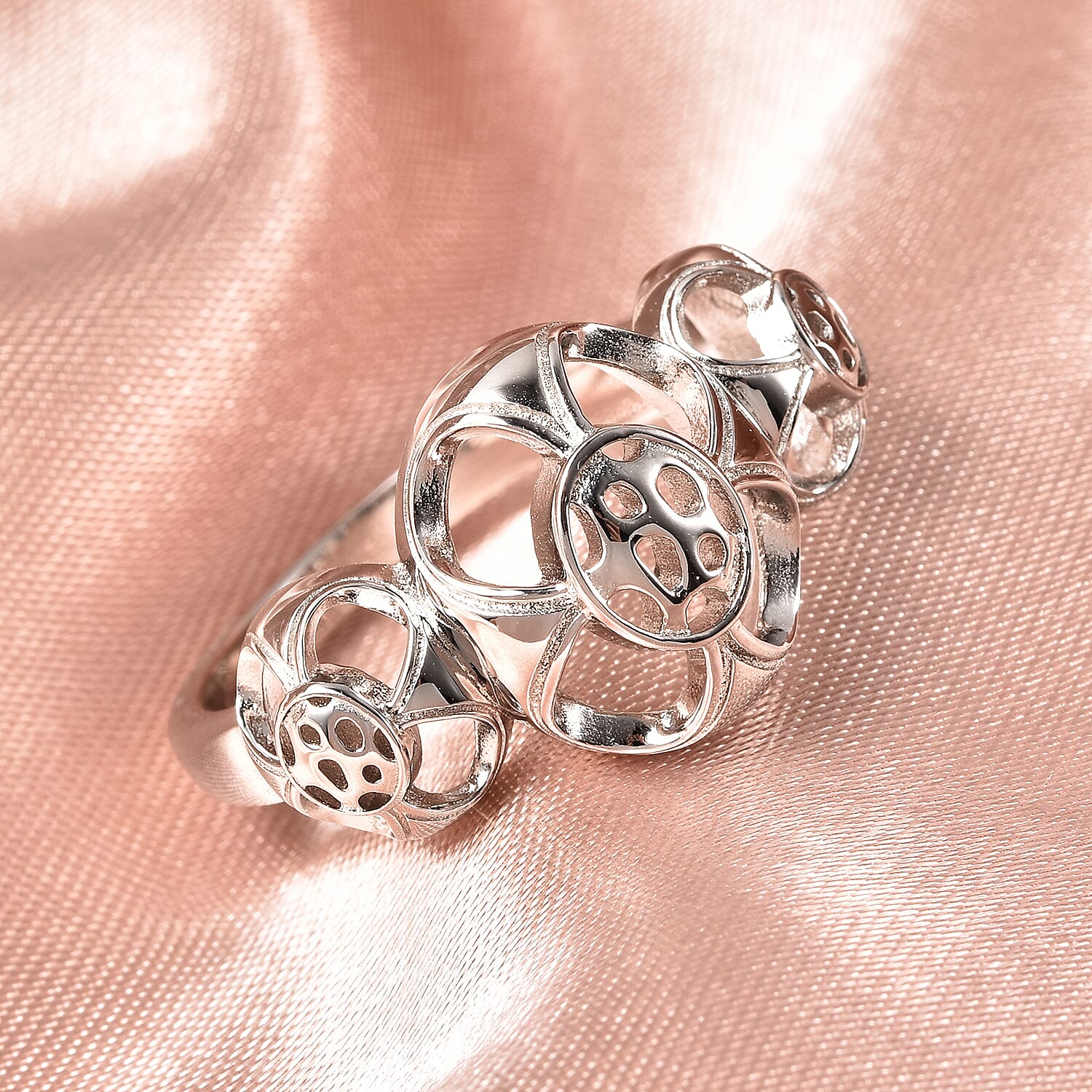 Rachel Galley Art Deco Collection - Rhodium Overlay Sterling Silver Ring