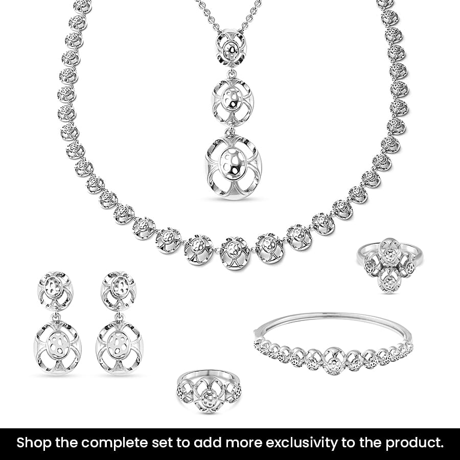 Rachel Galley Art Deco Collection - Rhodium Overlay Sterling Silver Ring