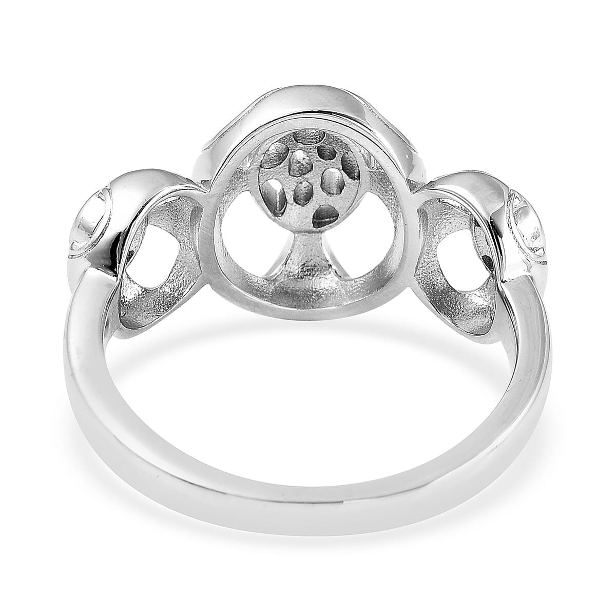 Rachel Galley Art Deco Collection - Rhodium Overlay Sterling Silver Ring