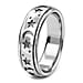 Sterling Silver Fidget Spinner Band Anxiety Stress Reliever Ring for Men and Women