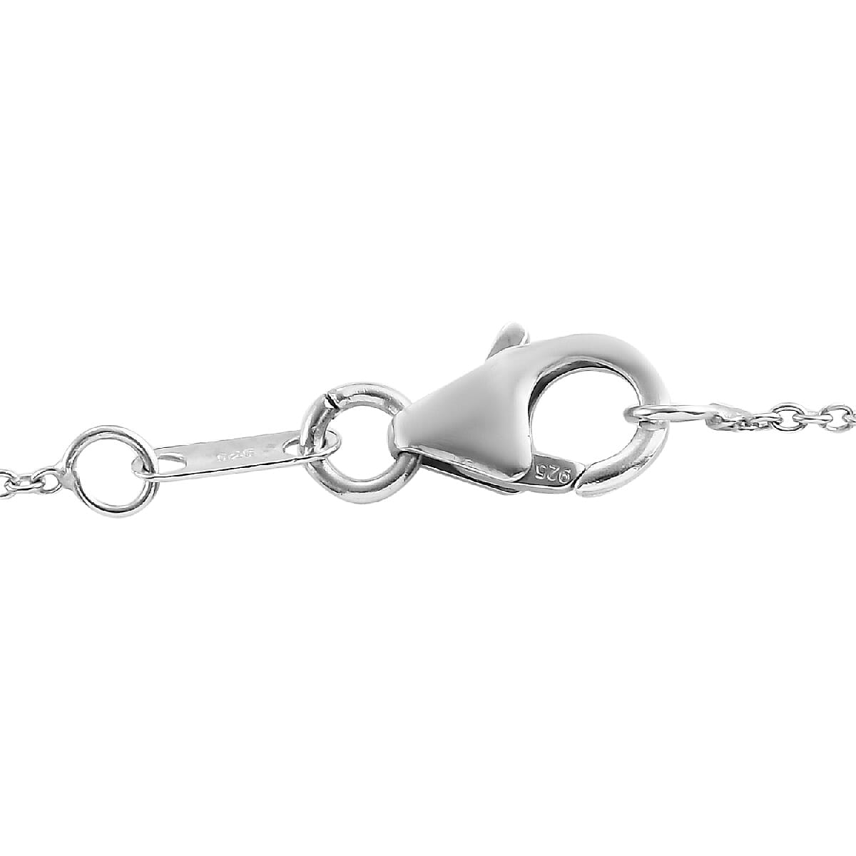 GP Italian Garden Collection - Citrine, Freshwater Pearl, Chrome Diopside & Kanchanaburi Blue Sapphire Necklace (Size -18) in Platinum Overlay Sterling Silver