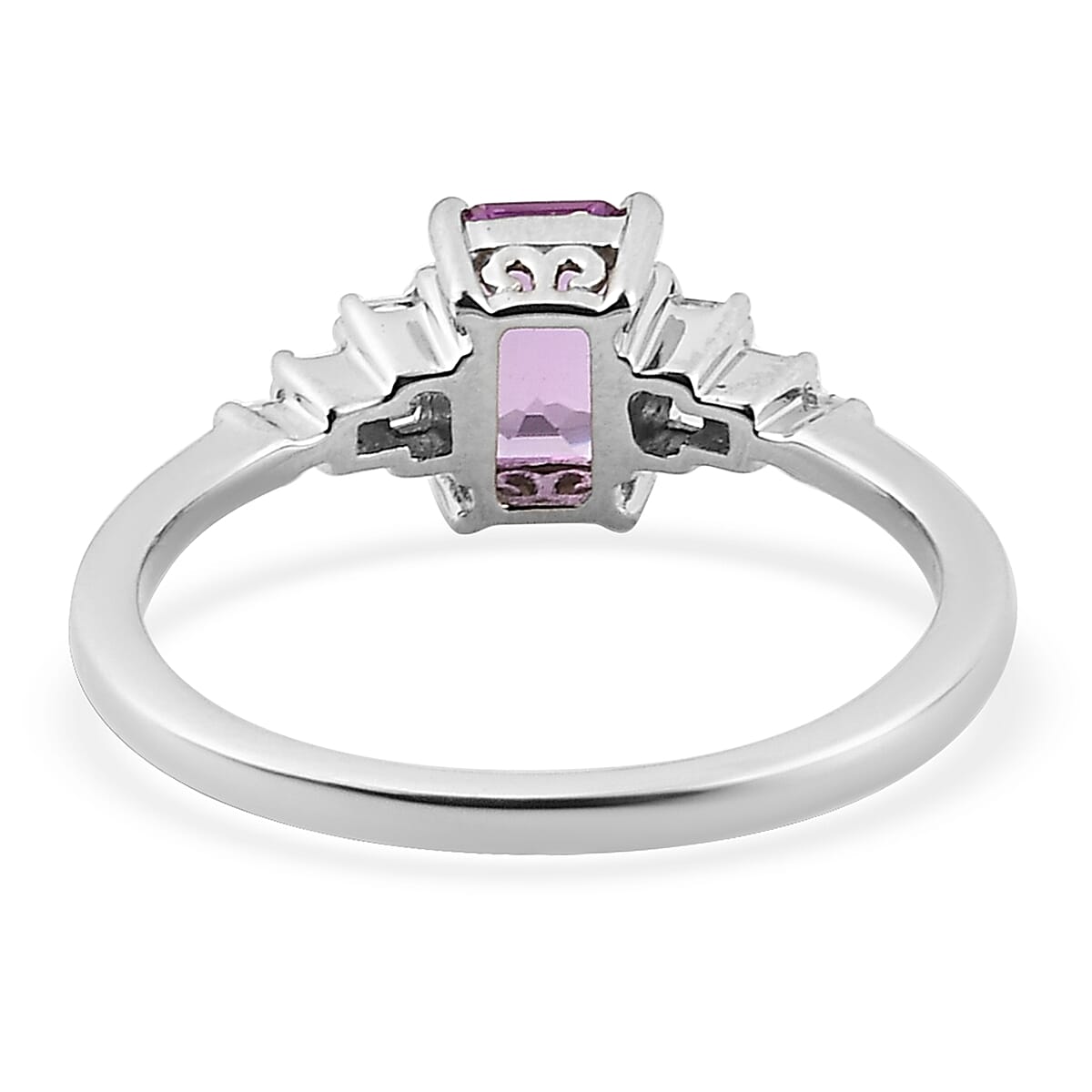 RHAPSODY 950 Platinum AAAA Pink Sapphire and Diamond (VS-E-F) Ring 1.07 Ct.