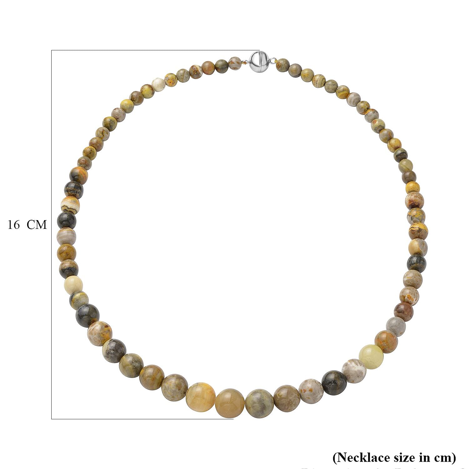 Gem Treasures - Very Rare AAA Bumble Bee Jasper Necklace (Size - 20) in Sterling Silver with Magnetic Clasp 253 Ct.