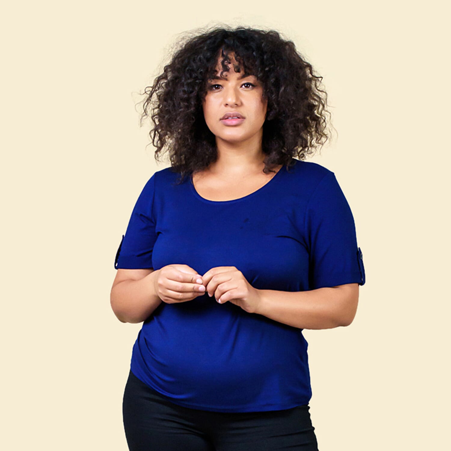 TAMSY Viscose Stylish Tee for Womens Top (Size 10) - White