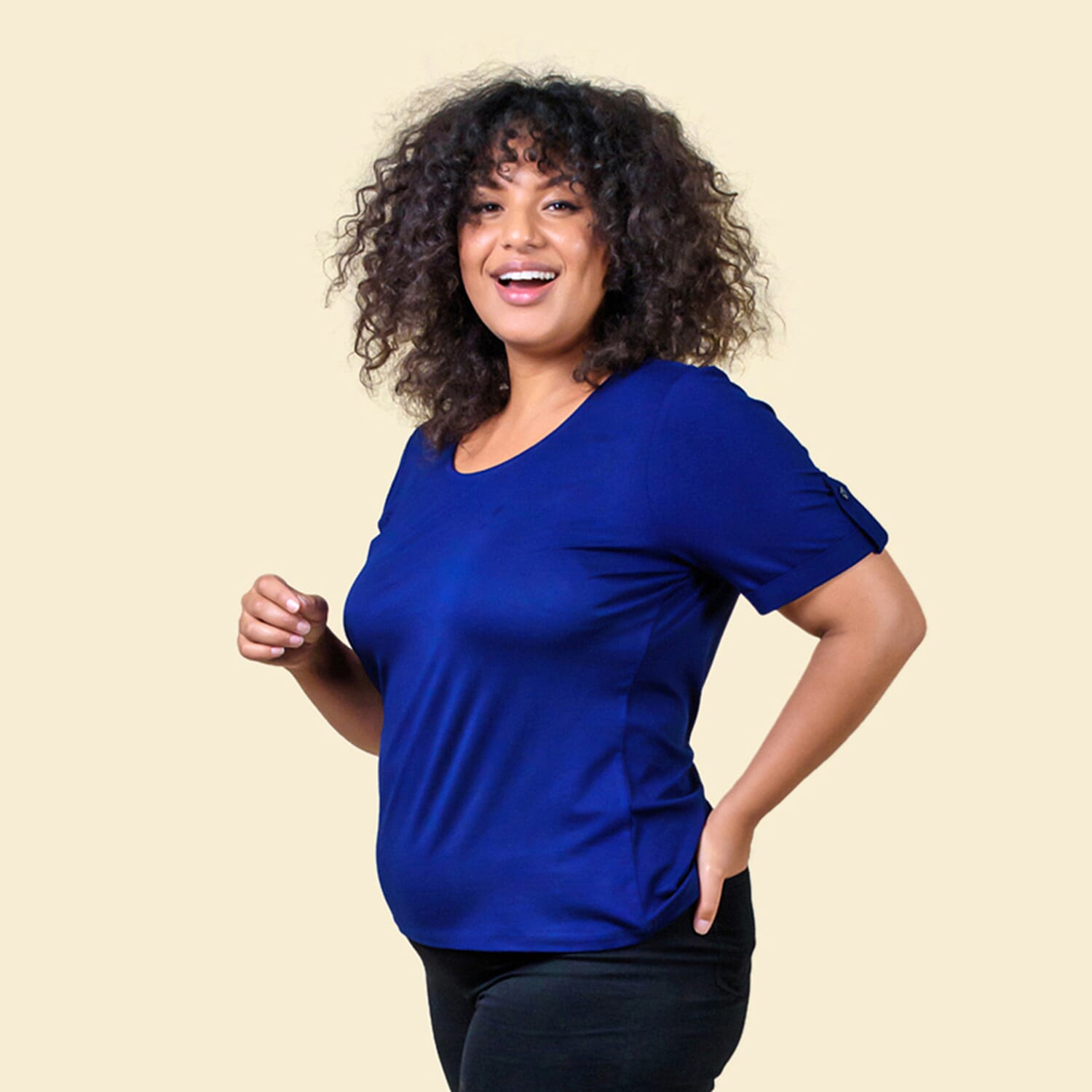 TAMSY Viscose Stylish Tee for Womens Top (Size 10) - White