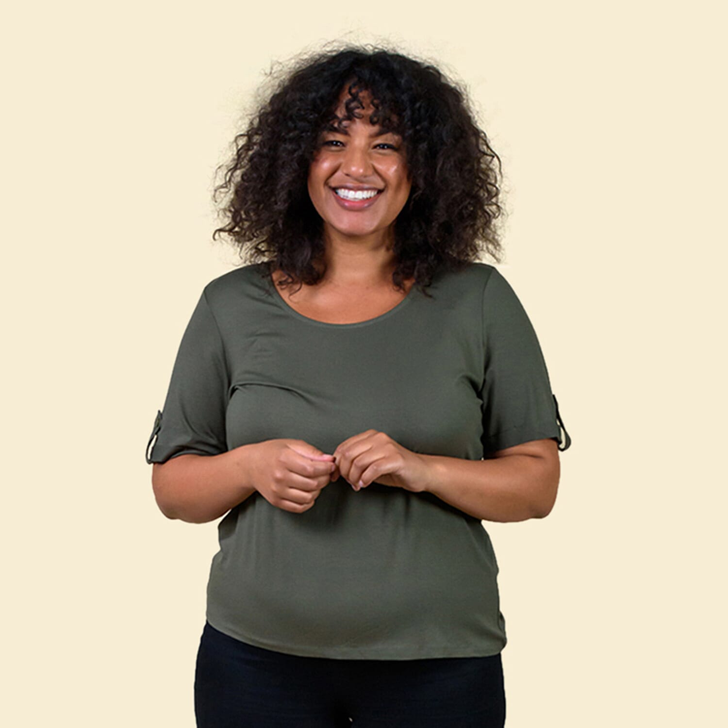 TAMSY Viscose Stylish Tee for Womens Top (Size 10) - White