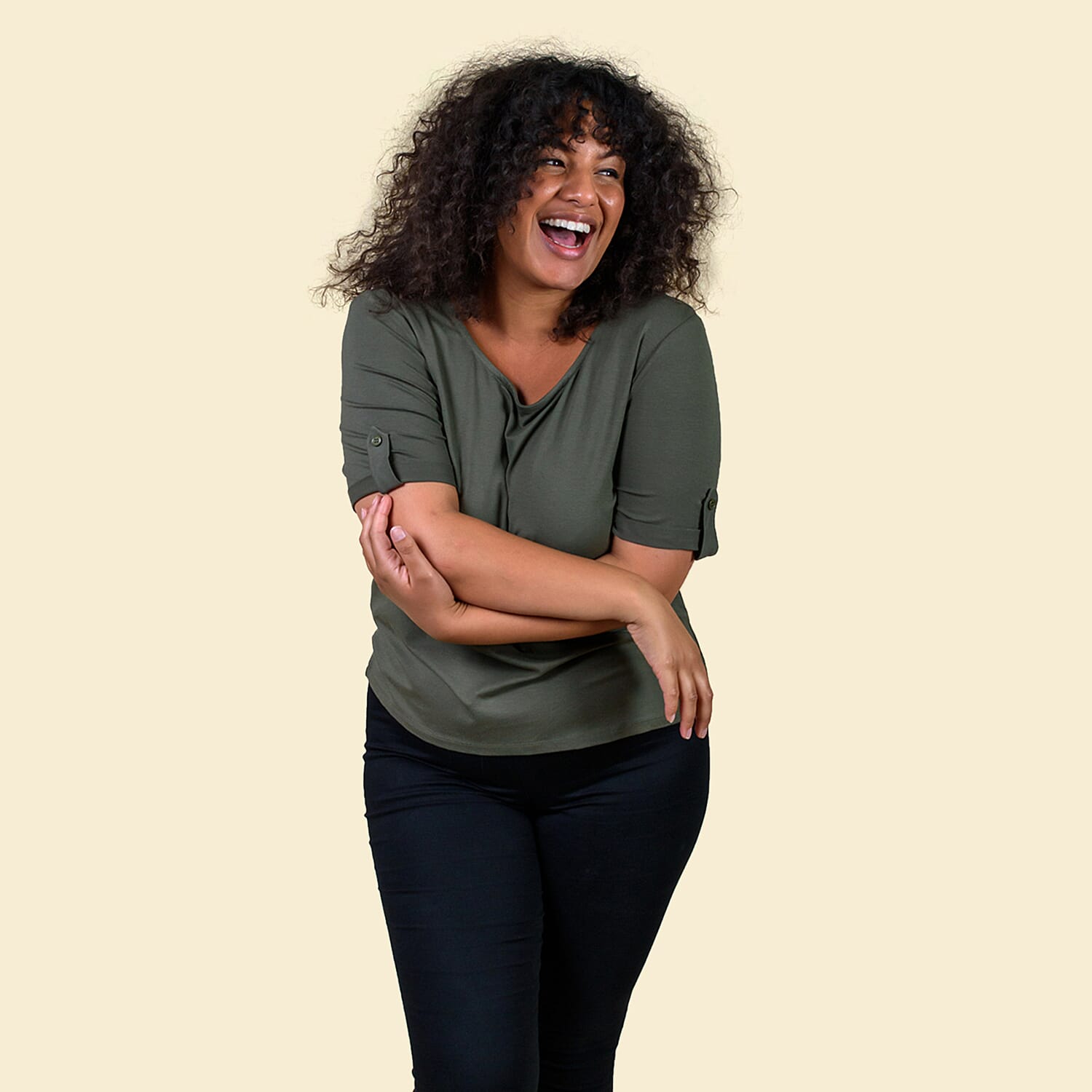 TAMSY Viscose Stylish Tee for Womens Top (Size 10) - White