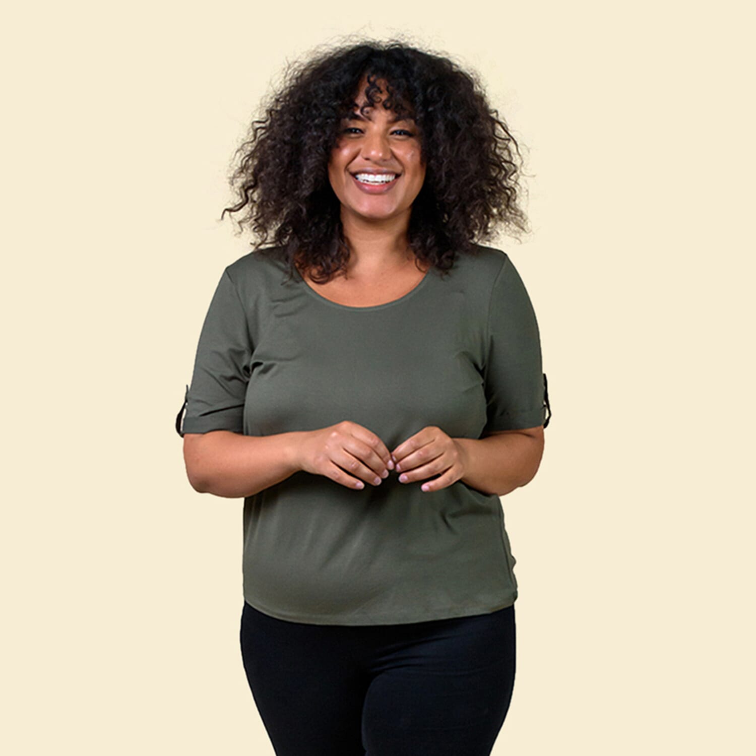 TAMSY Viscose Stylish Tee for Womens Top (Size 10) - White