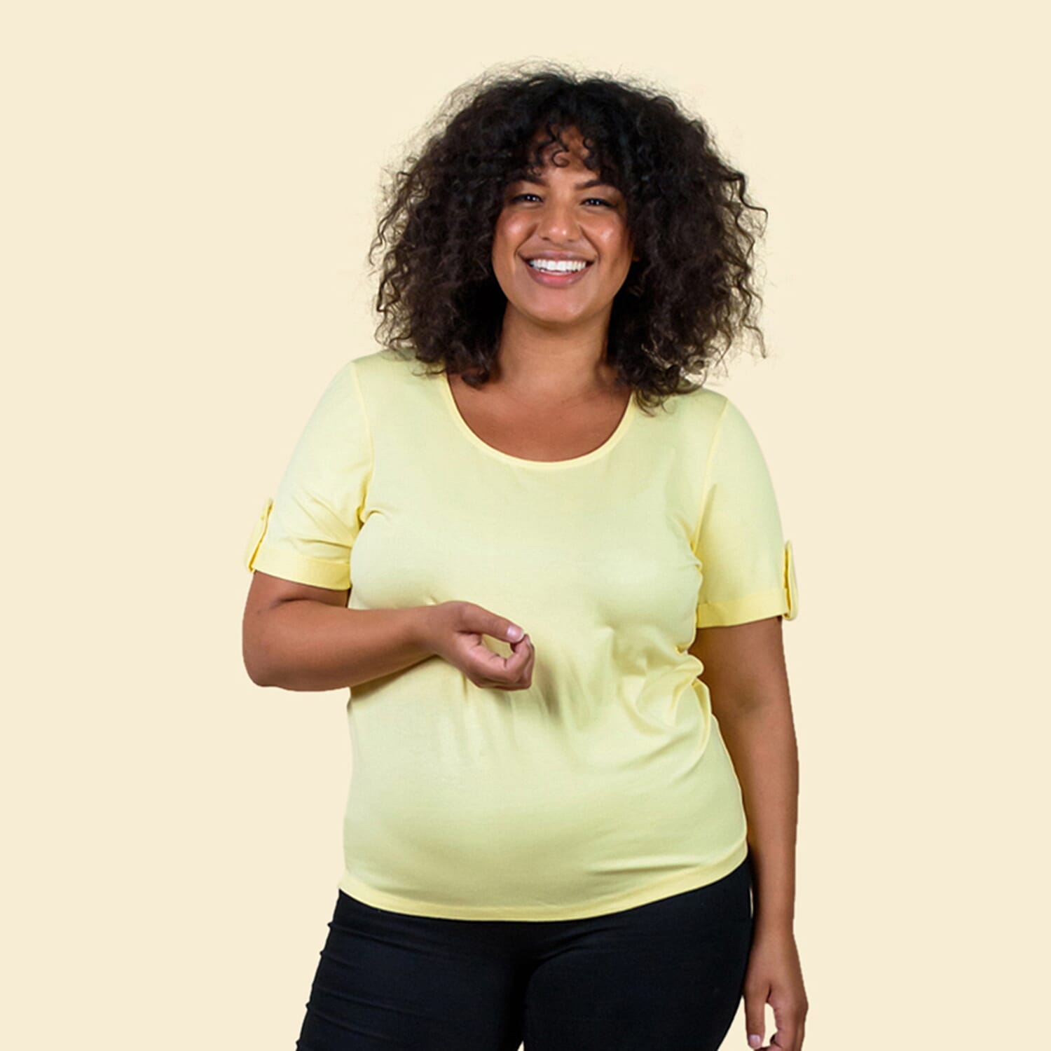 TAMSY Viscose Stylish Tee for Womens Top (Size 10) - White