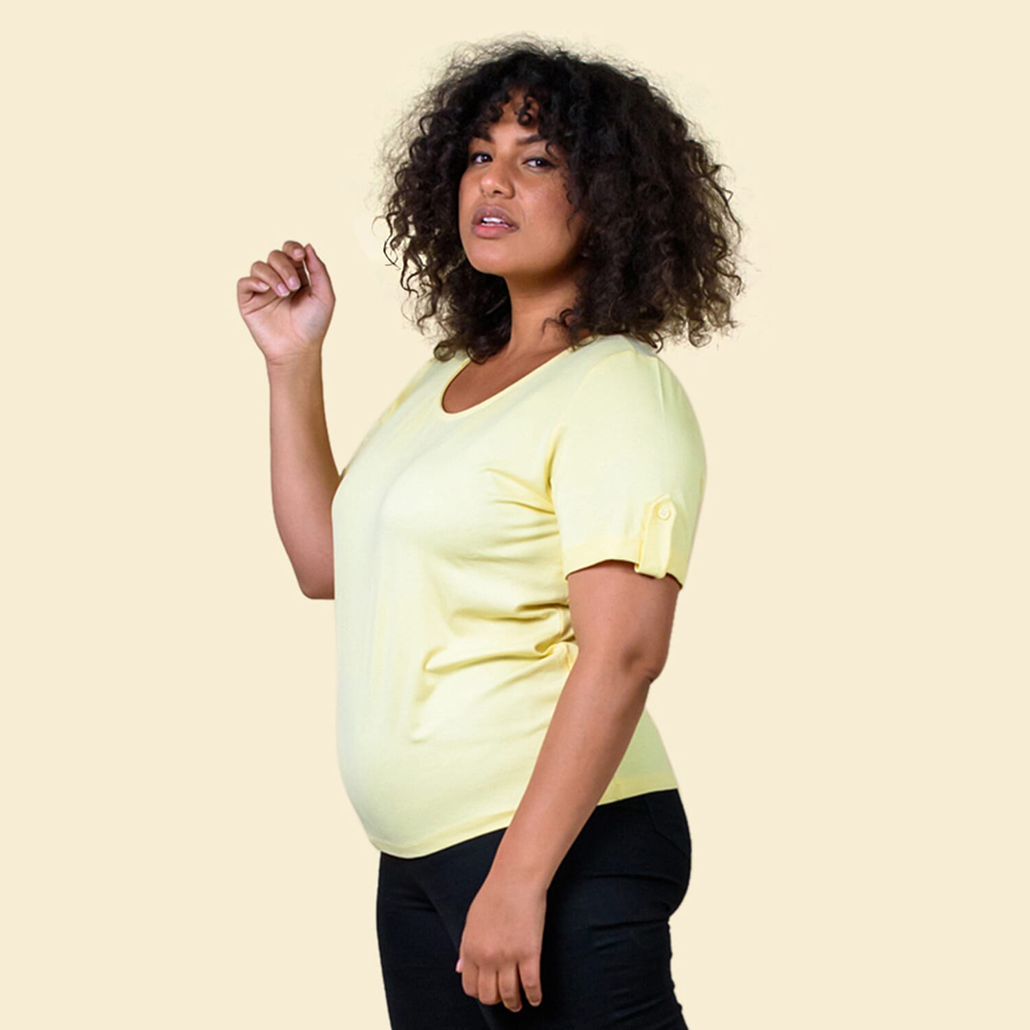 TAMSY Viscose Stylish Tee for Womens Top (Size 10) - White