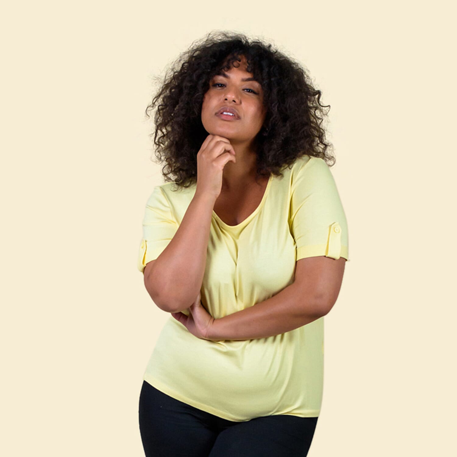 TAMSY Viscose Stylish Tee for Womens Top (Size 10) - White