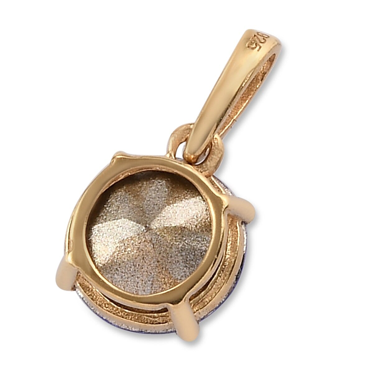 Lustro Stella - Sapphire Crystal Pendant in 14K Gold Overlay Sterling Silver