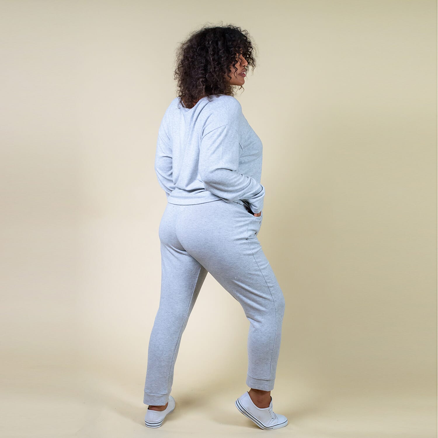 TAMSY Womens Slim Joggers (Size - 10) - Light Grey