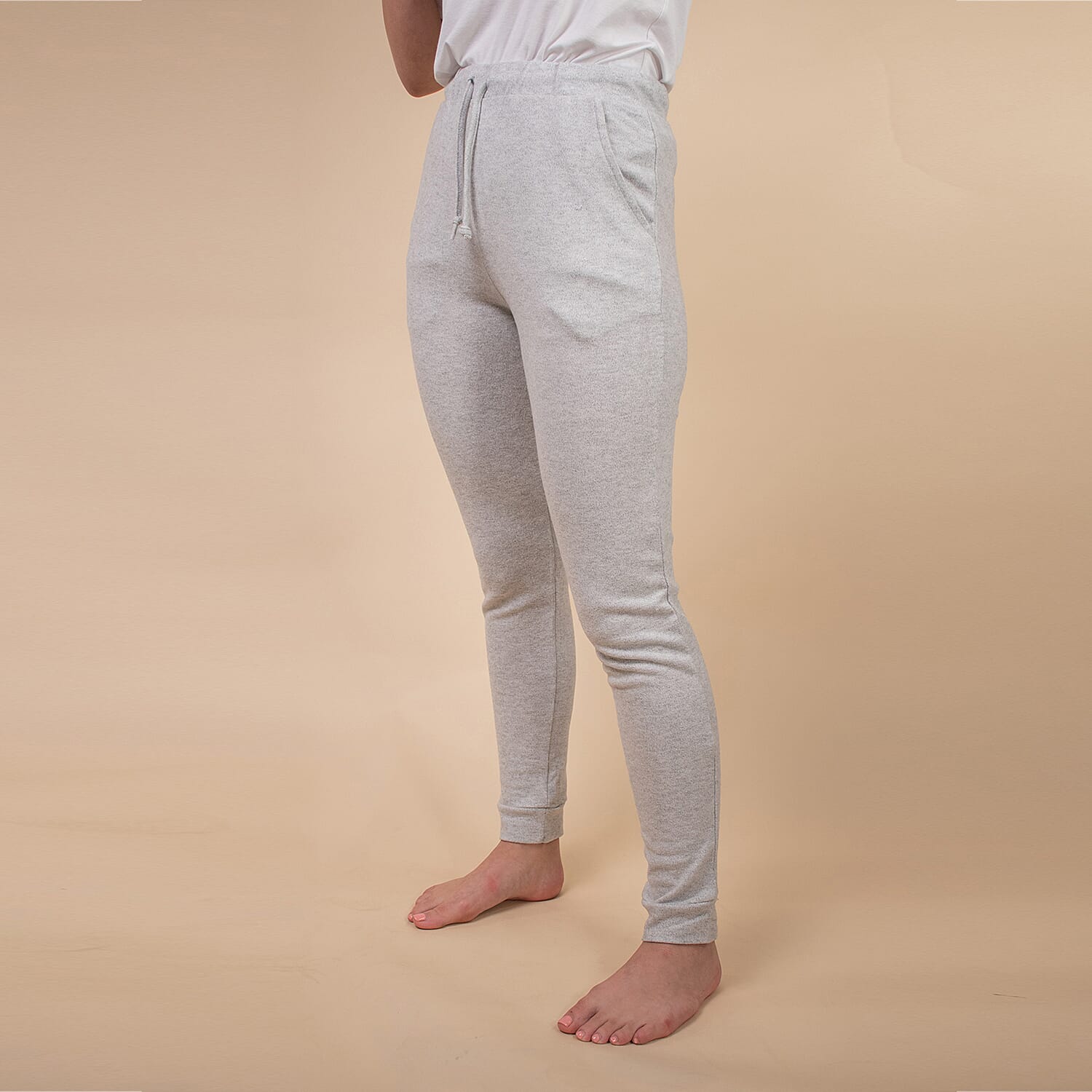 TAMSY Womens Slim Joggers (Size - 10) - Light Grey