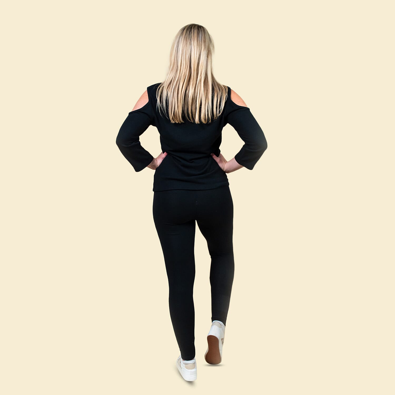 TAMSY Women Cold Shoulder Top - Black