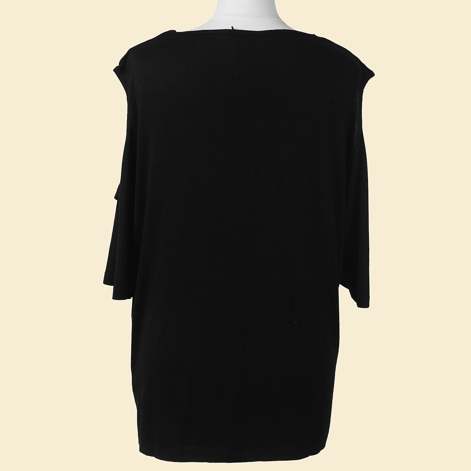 TAMSY Women Cold Shoulder Top - Black