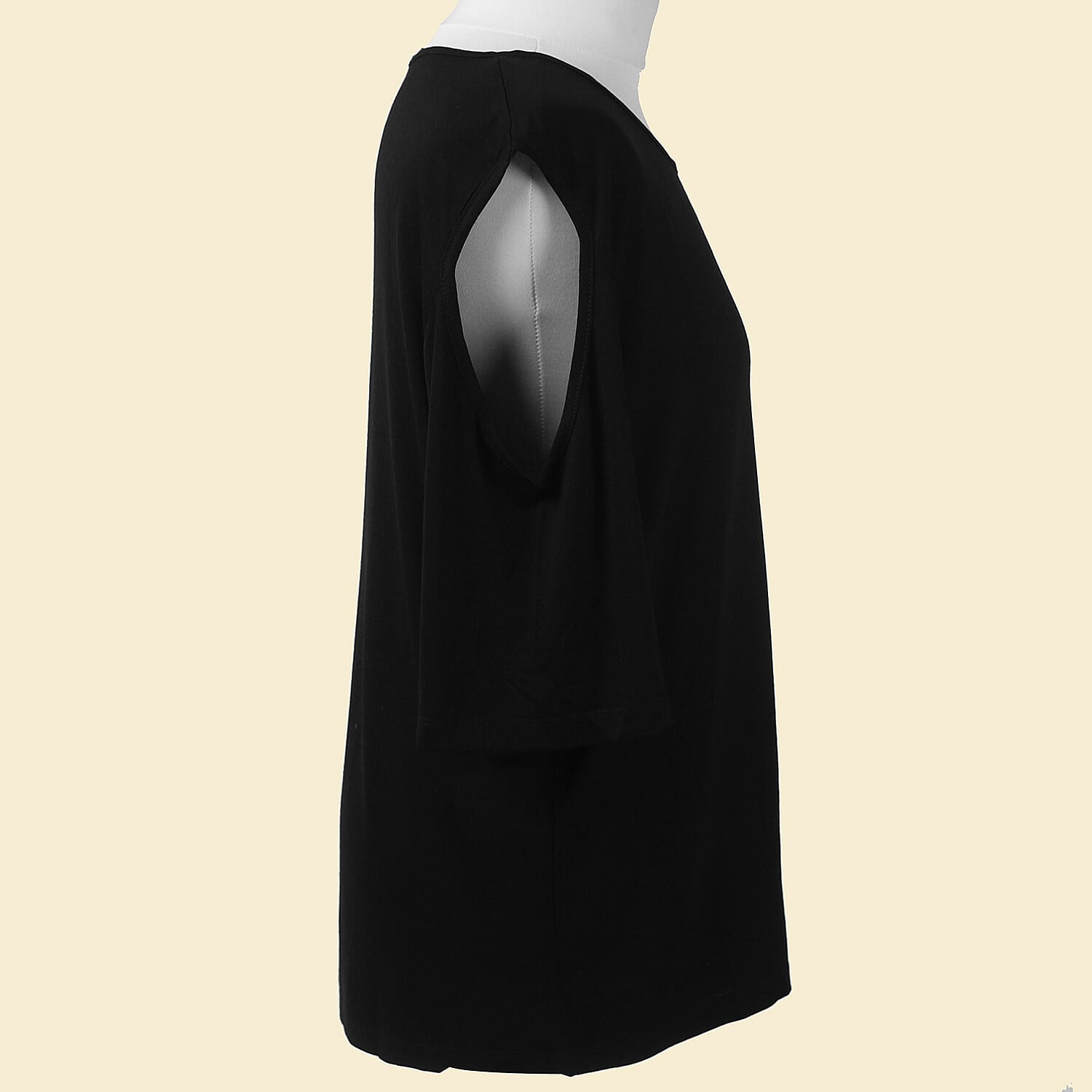 TAMSY Women Cold Shoulder Top - Black