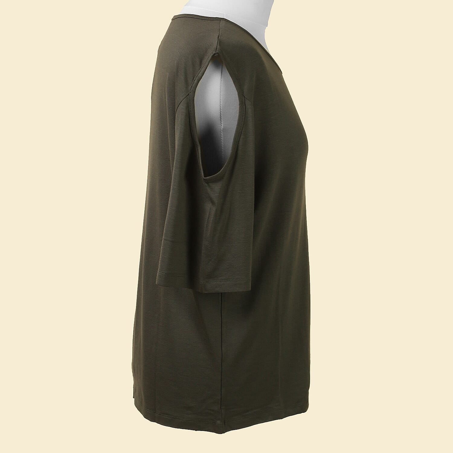 TAMSY Women Cold Shoulder Top - Black