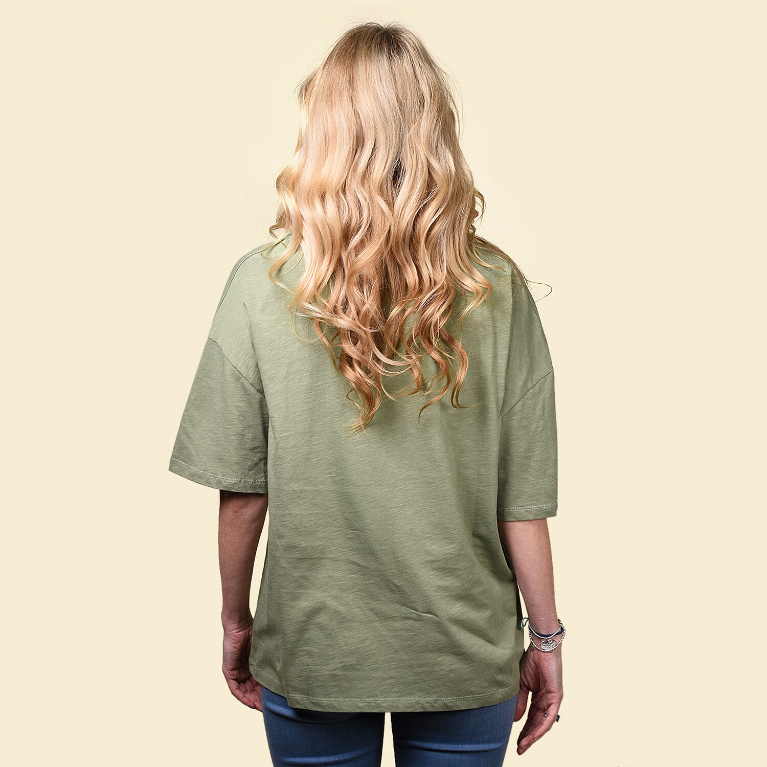TAMSY Cotton Slub Tee - Oil Green