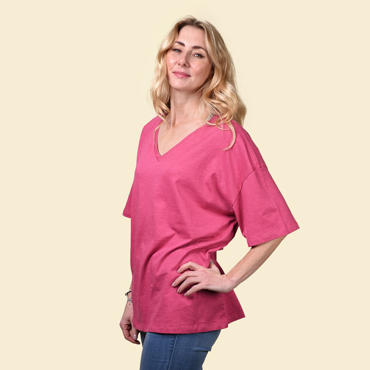 TAMSY Cotton Slub Tee - Oil Green