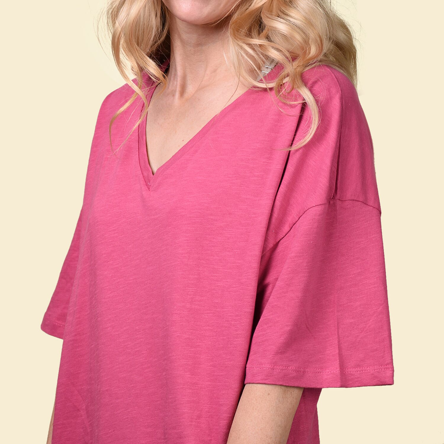 TAMSY Cotton Slub Tee - Oil Green