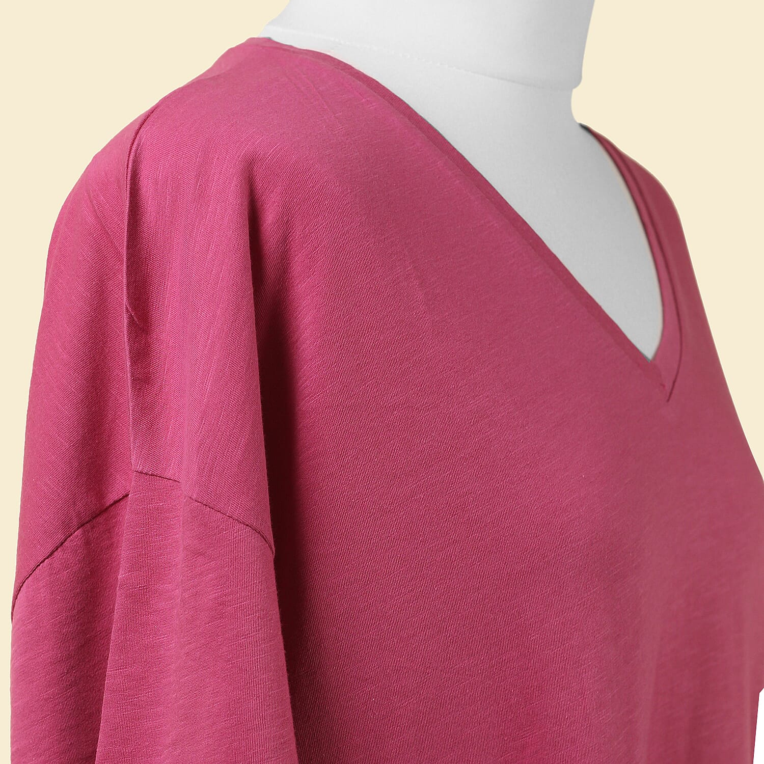 TAMSY Cotton Slub Tee - Oil Green