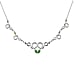 Rachel Galley Venom Collection 5.510 Ct. Green Jade Necklace Size 24 in Rhodium Plated Sterling Silver