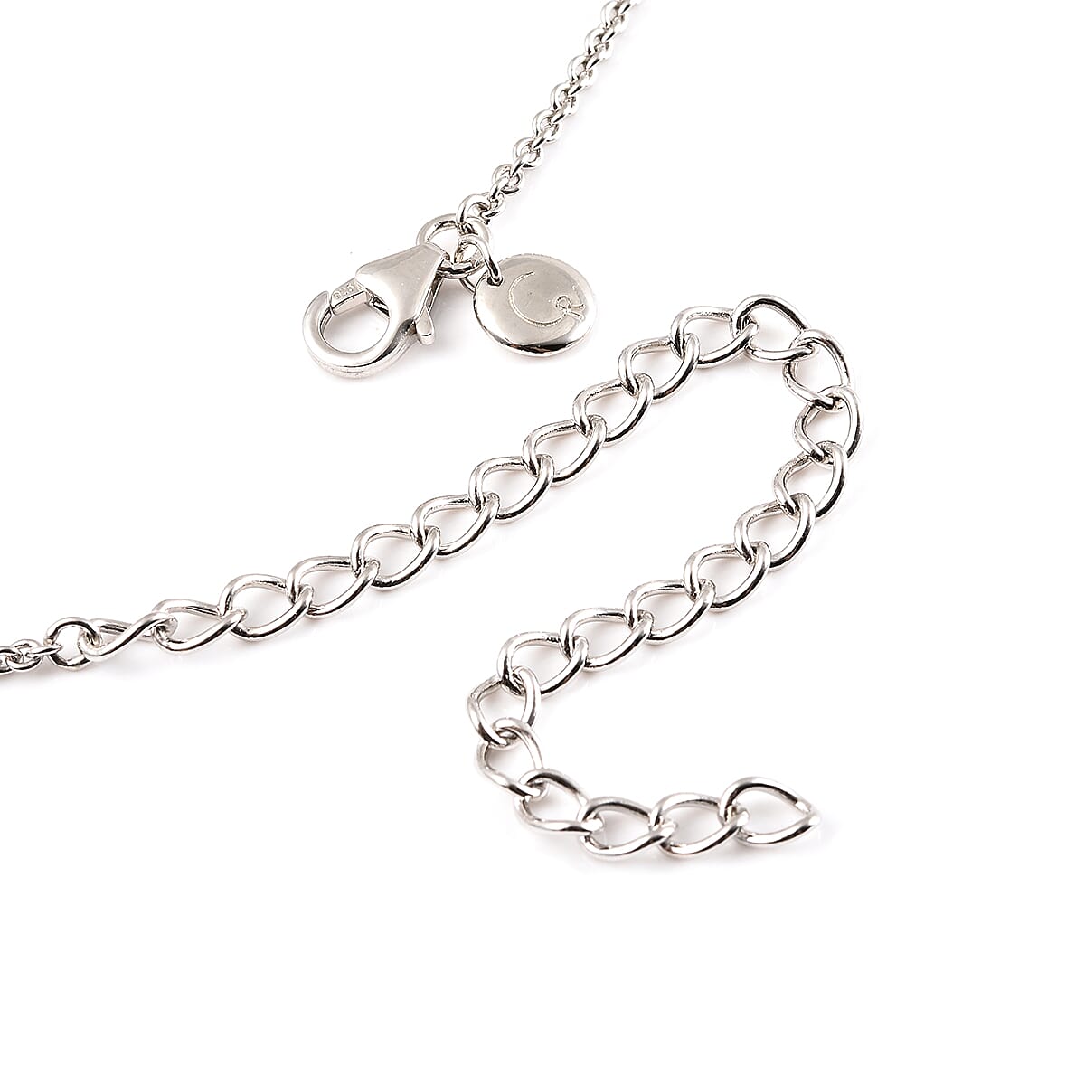 RACHEL GALLEY Venom (Snakes) Collection - Green Jade Necklace (Size 20-4 Inch Ext.) in Rhodium Overlay Sterling Silver 5.51 Ct, Silver Wt 27.20 Gms