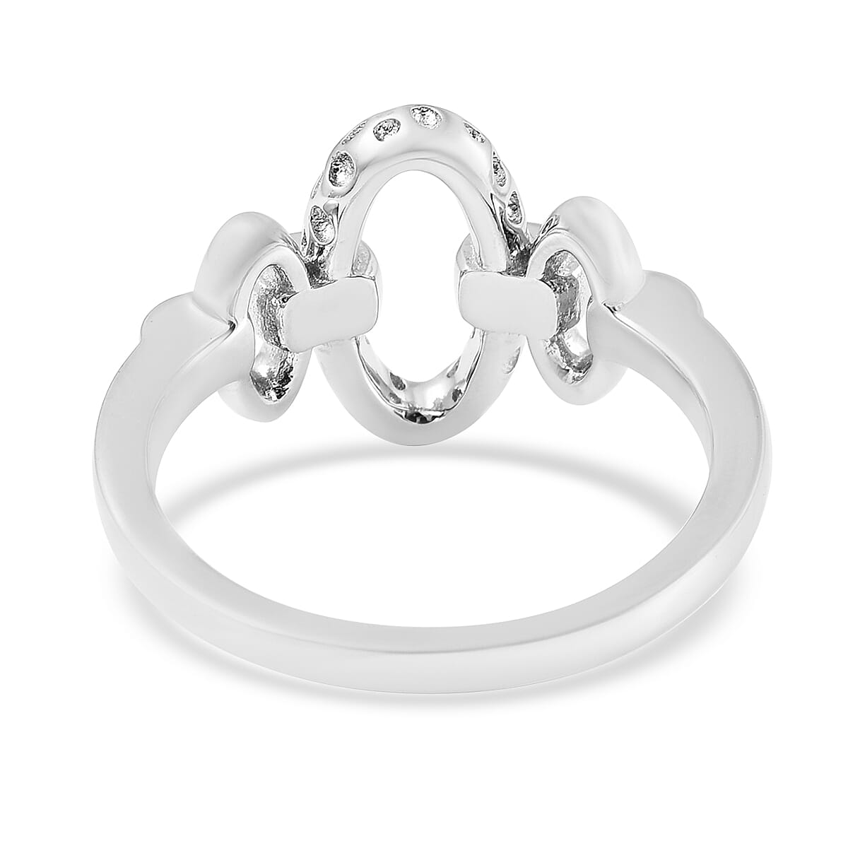 Rachel Galley Love Link Collection - Rhodium Overlay Sterling Silver Ring
