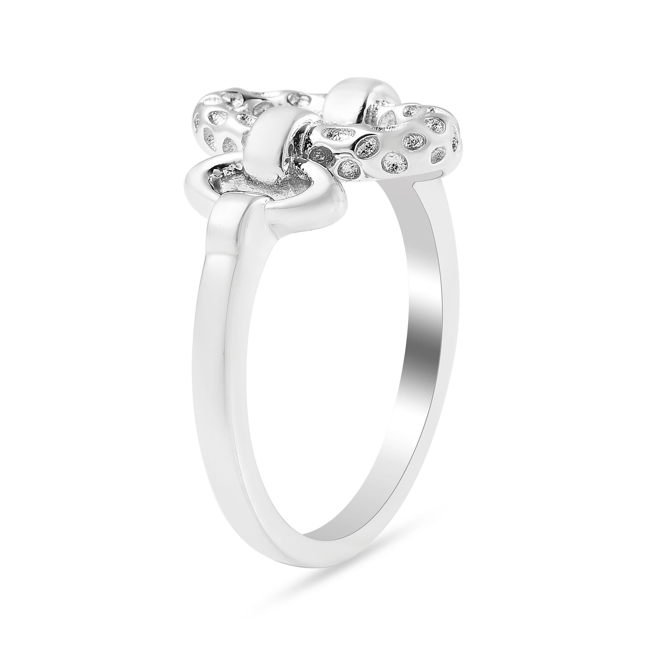 Rachel Galley Love Link Collection - Rhodium Overlay Sterling Silver Ring