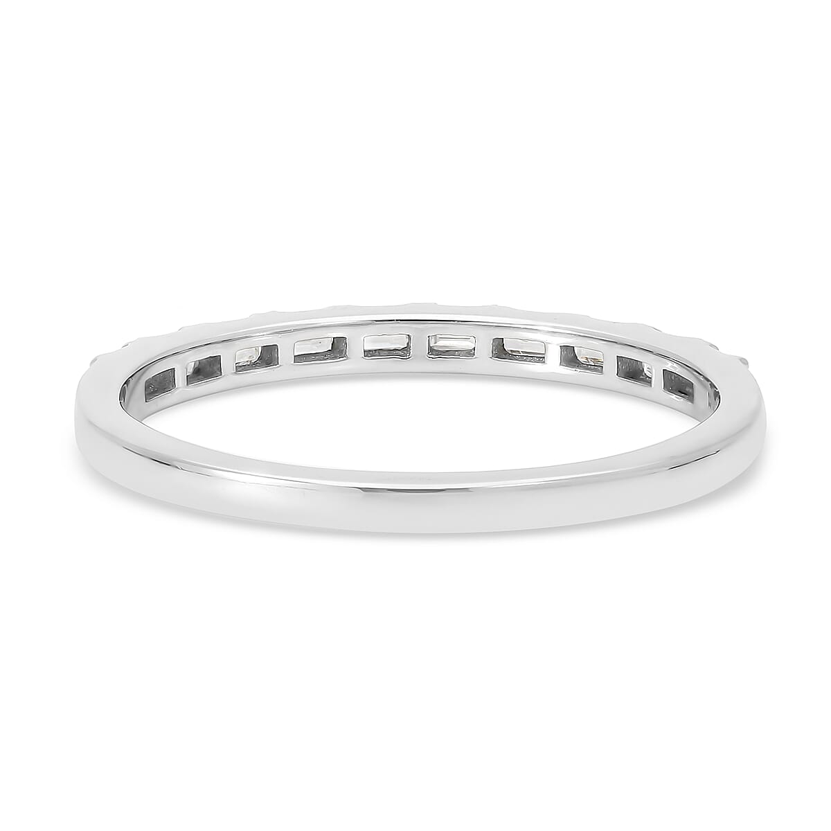 RHAPSODY 950 Platinum IGI Certified Diamond (VS- E-F) Half Eternity Band Ring 0.330 Ct.