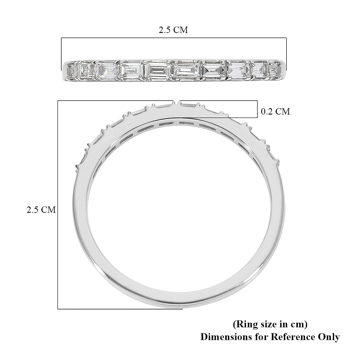 RHAPSODY 950 Platinum IGI Certified Diamond (VS- E-F) Half Eternity Band Ring 0.330 Ct.