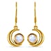 Rainbow Moonstone Dangling Earrings (with Hook) in 14K Gold Overlay Sterling Silver 2.10 Ct.
