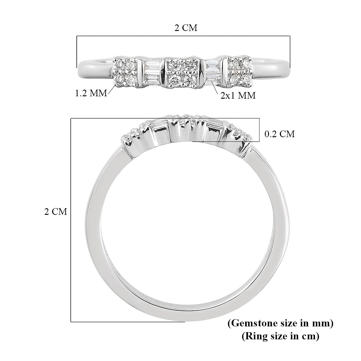 RHAPSODY 950 Platinum IGI Certified Natural Diamond (VS-E-F) Band Ring 0.15 Ct.