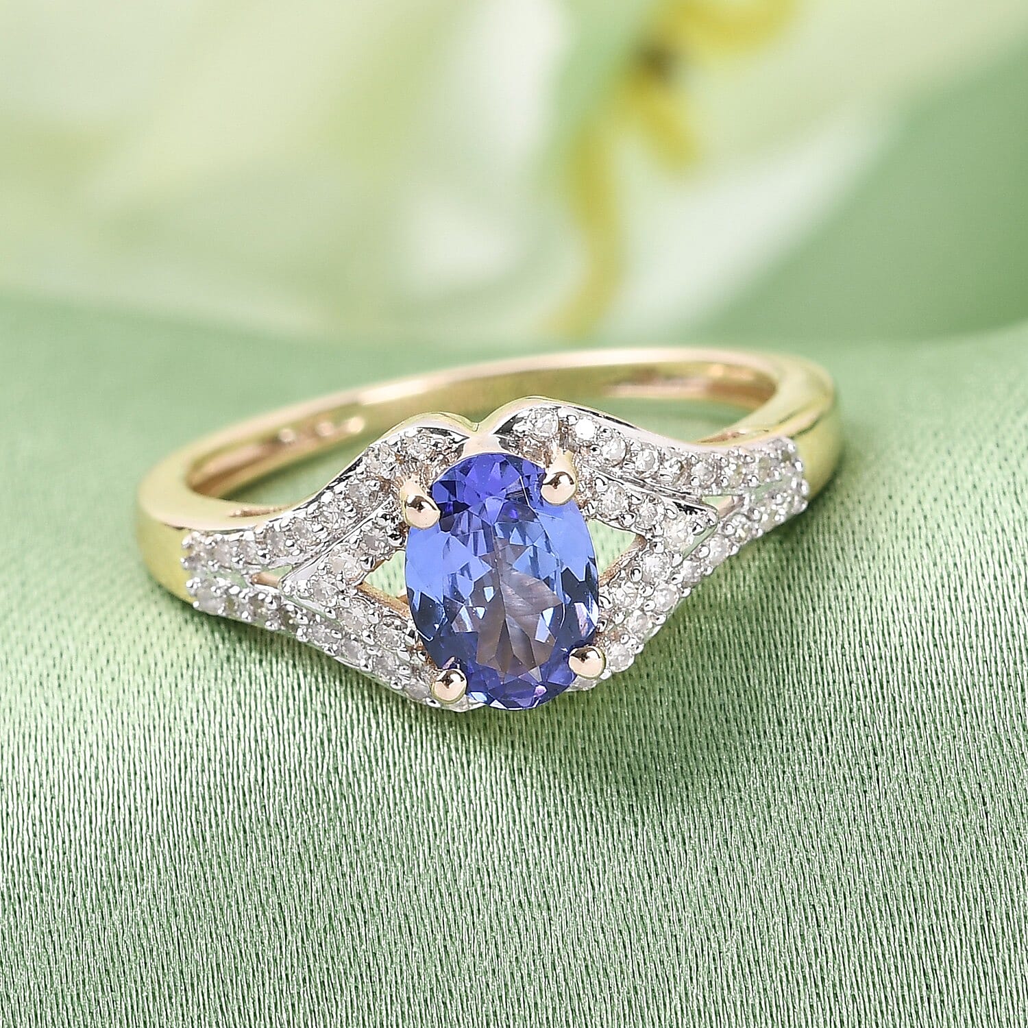 GP Celestial Dream Collection - 9K Yellow Gold Tanzanite & Diamond Ring