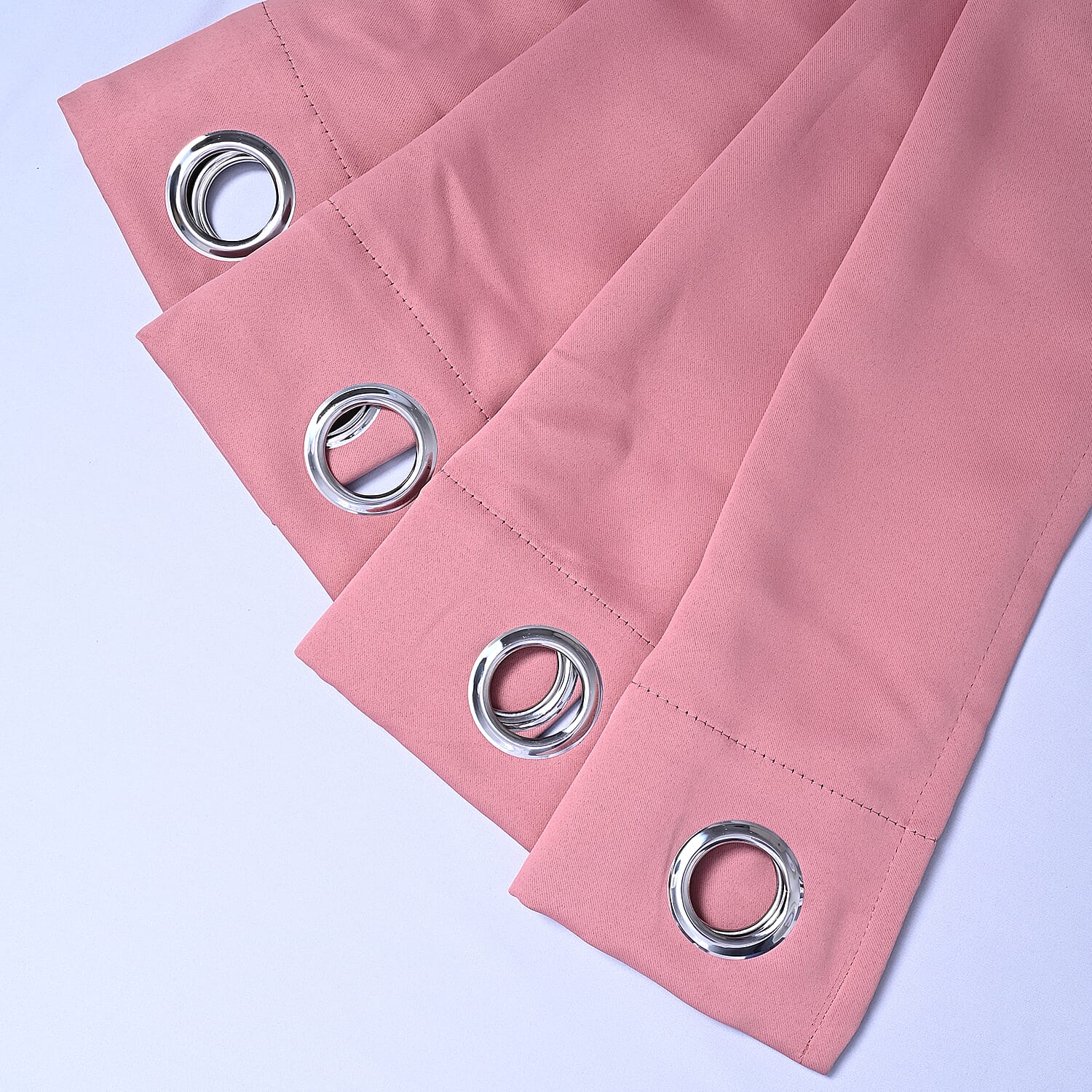 Pair of Thermal Blackout Curtains with 8 Eyelets (Size 140x240Cm or 55x94in ) - Pink