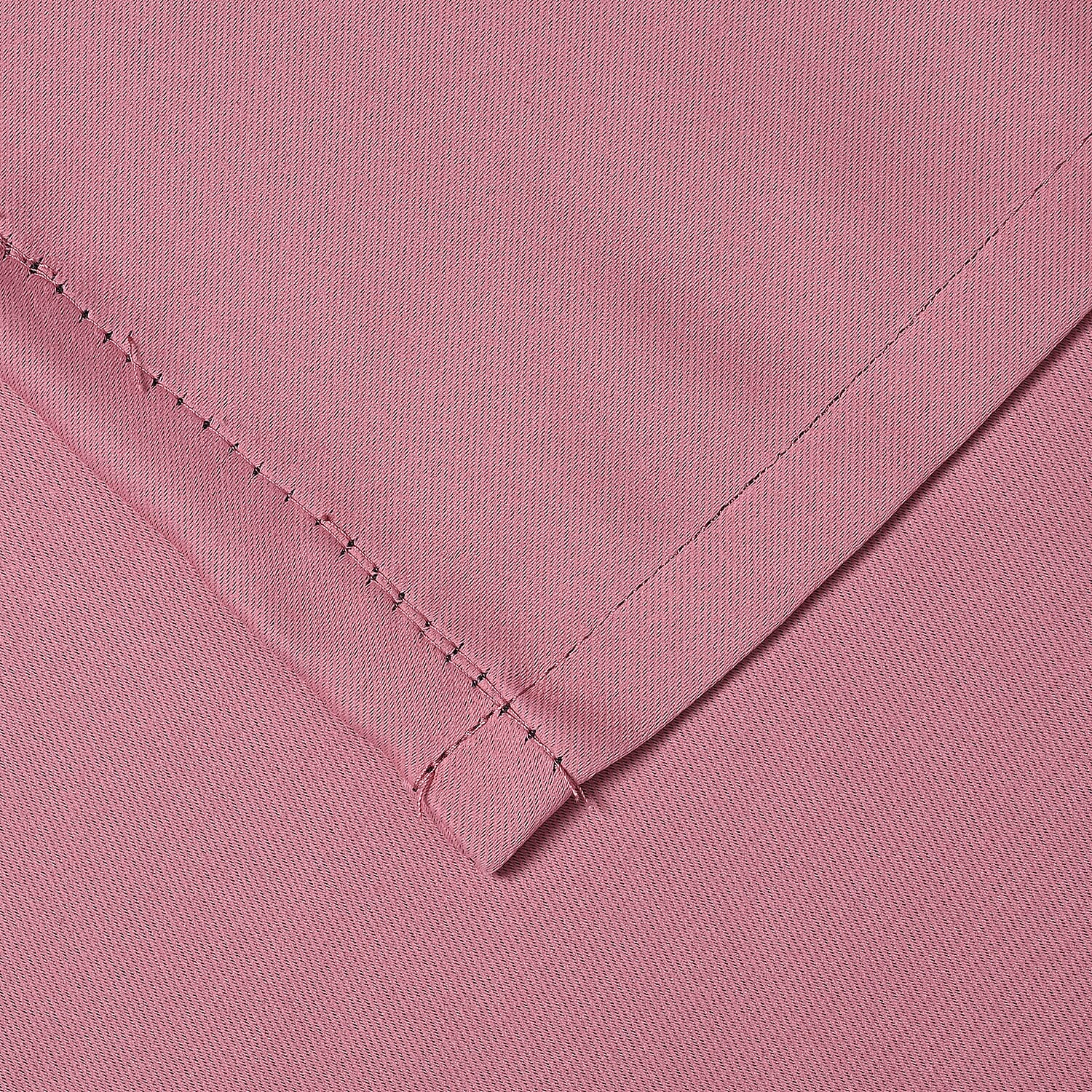 Pair of Thermal Blackout Curtains with 8 Eyelets (Size 140x240Cm or 55x94in ) - Pink