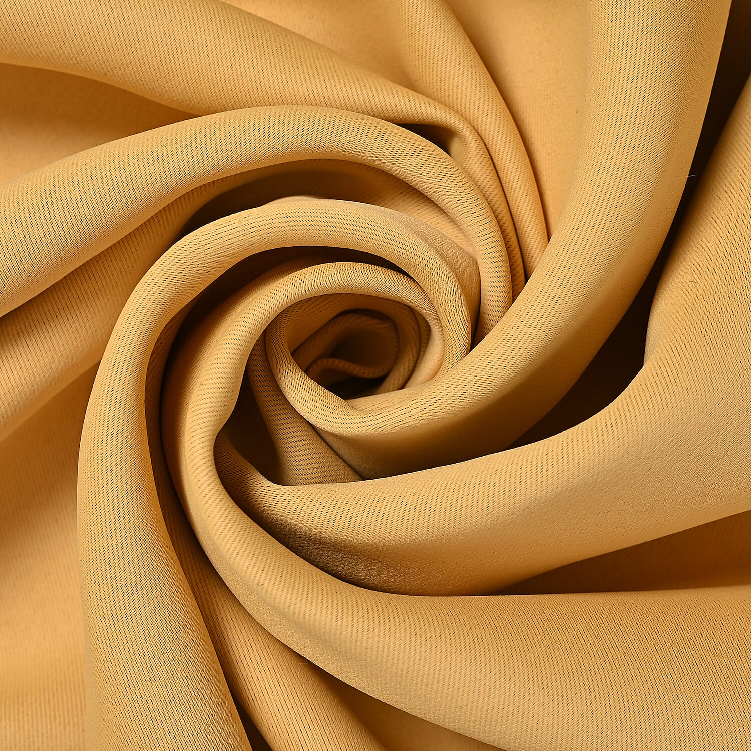 Pair of Thermal  Blackout Curtains with 8 Eyelets (Size 140x240Cm or 55x94in ) - Mustard