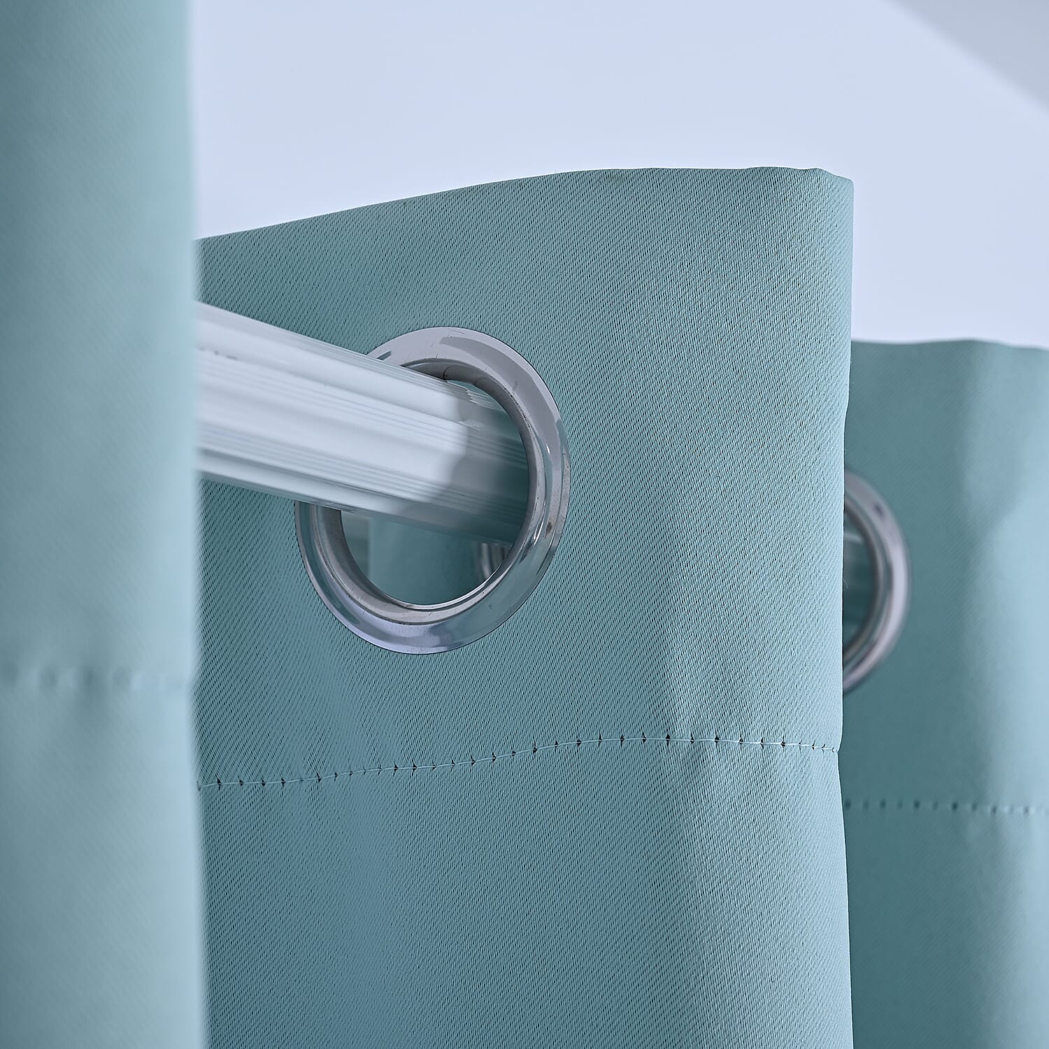 Pair of Thermal Blackout Curtains with 8 Eyelets (Size 140x240Cm or 55x94in ) - Sky Blue