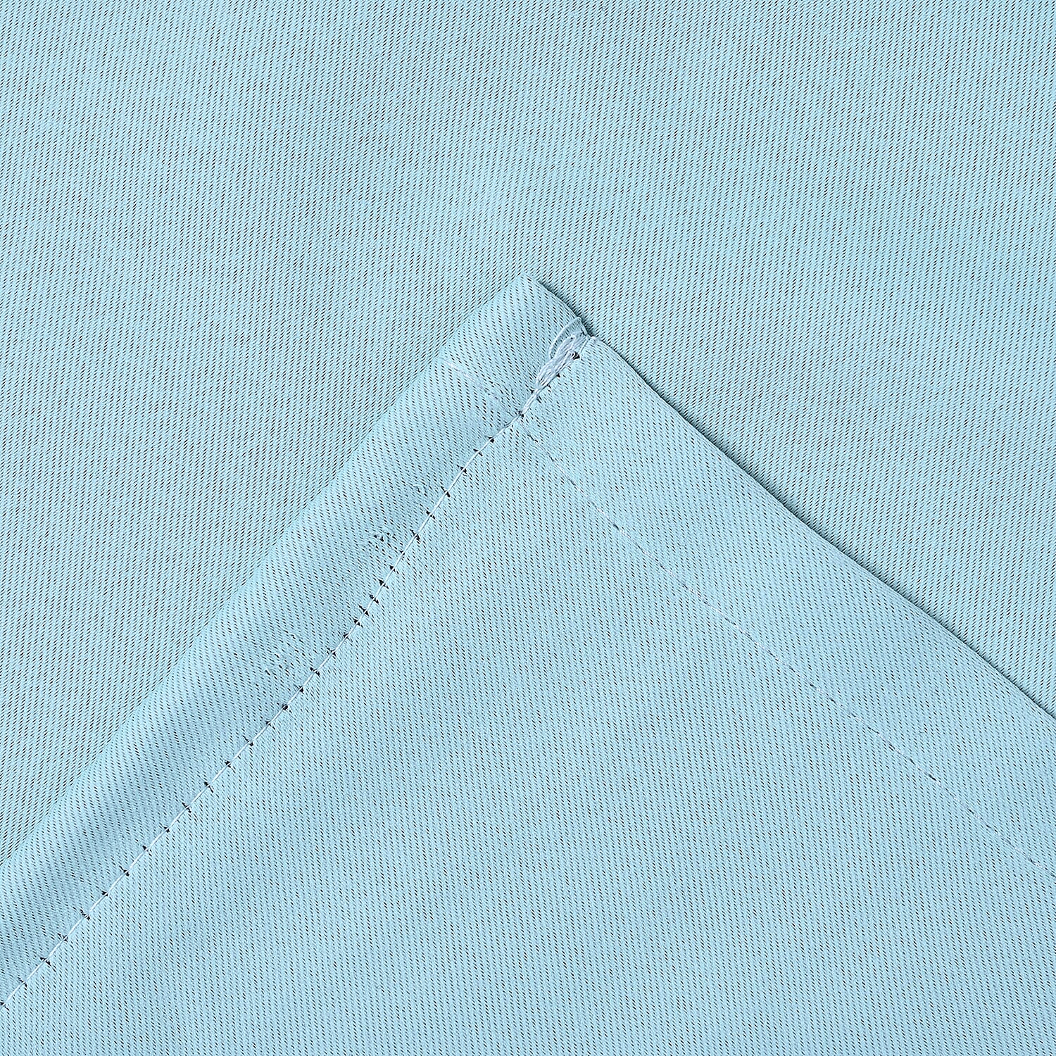 Pair of Thermal Blackout Curtains with 8 Eyelets (Size 140x240Cm or 55x94in ) - Sky Blue