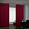 Set of 2 Blackout Curtain with 8 Metal Rings - Red