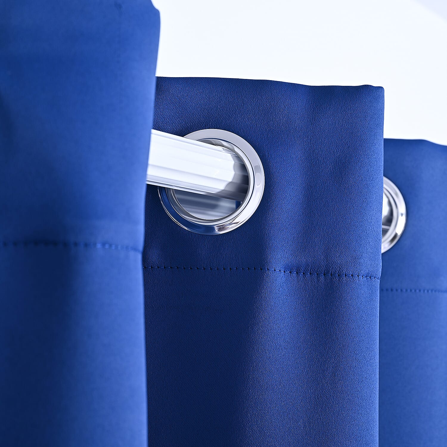 Pair of Thermal Curtains with 8 Eyelets (Size 140x240Cm or 55x94in ) - Cobalt