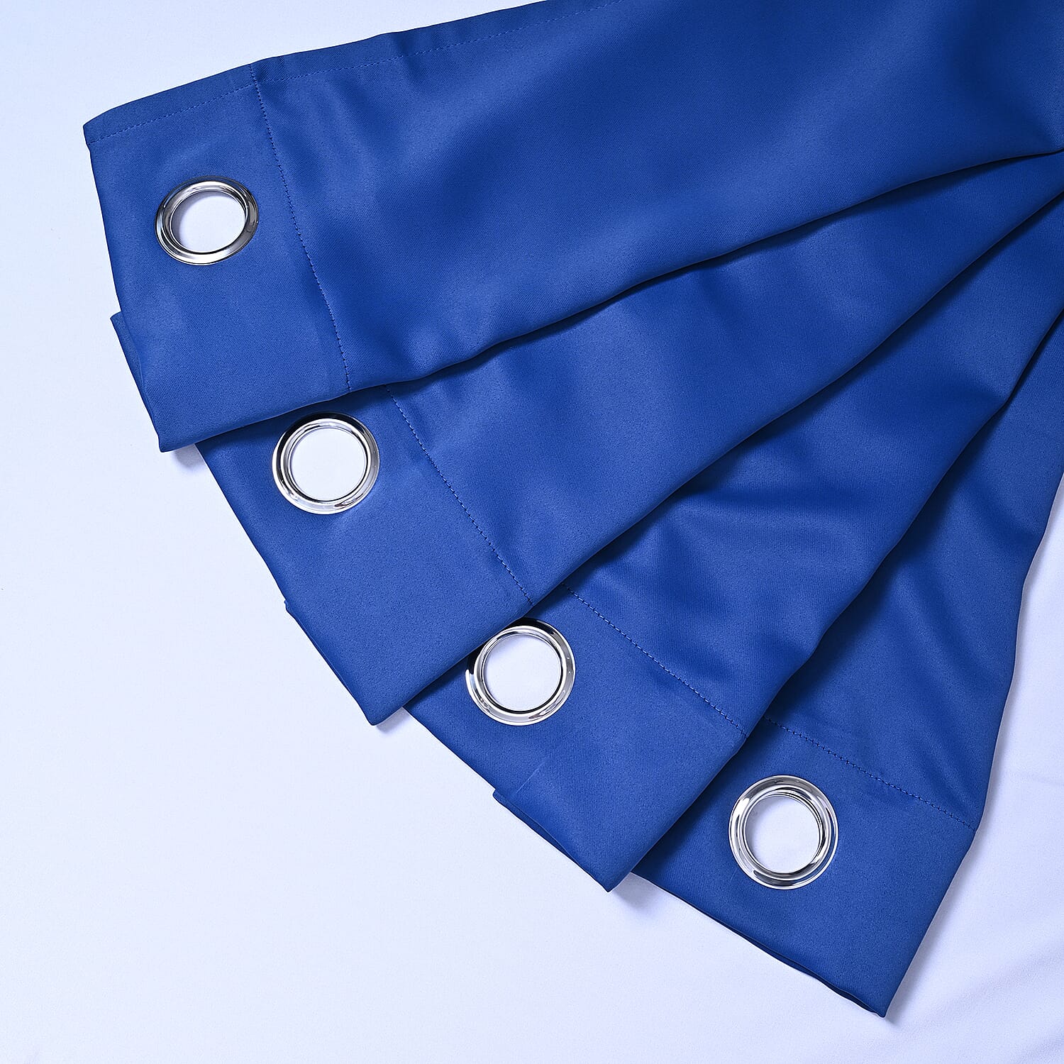 Pair of Thermal Curtains with 8 Eyelets (Size 140x240Cm or 55x94in ) - Cobalt