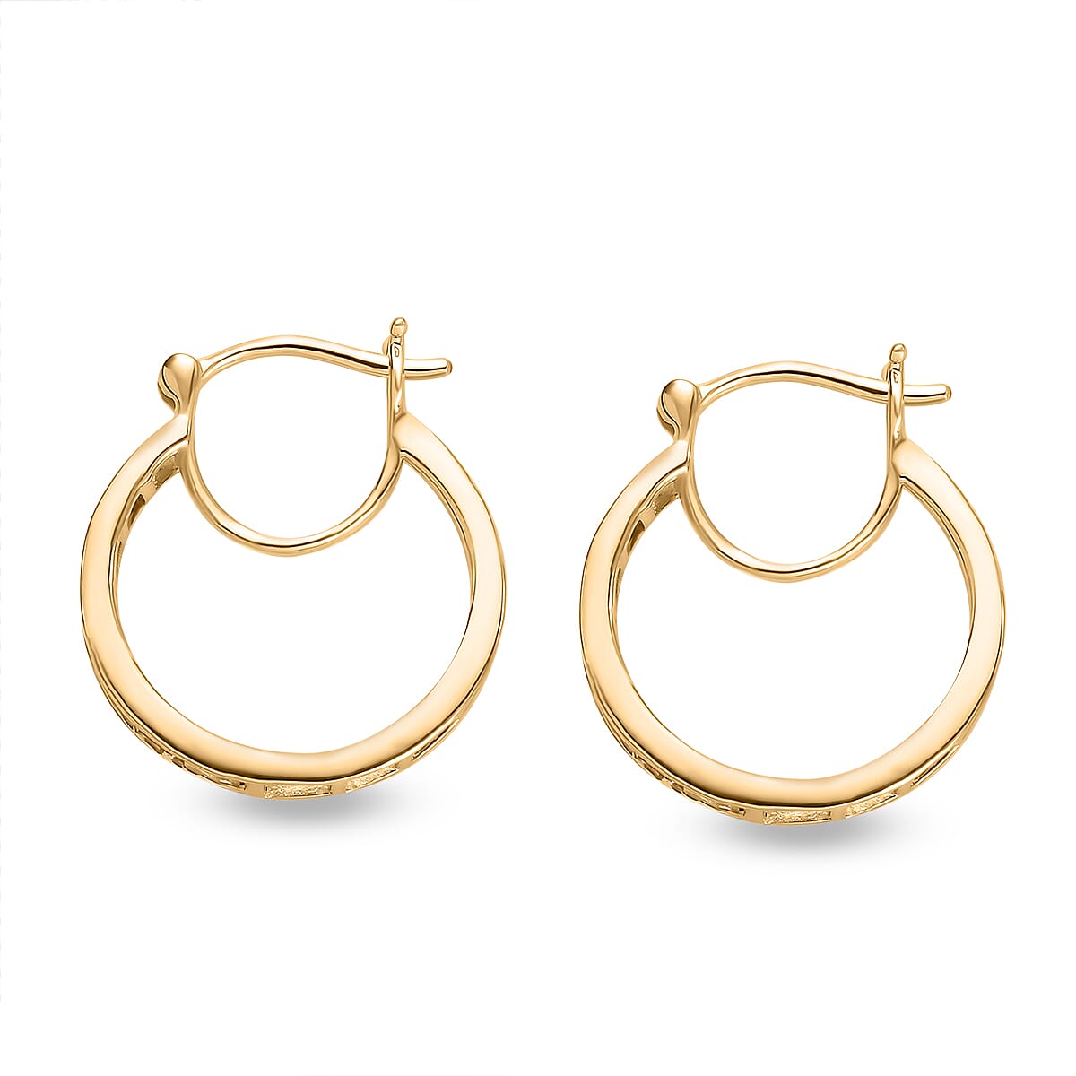 9K Yellow Gold SGL Certified Diamond Earrings (With Post Clasp Lock) 0.50 Ct.