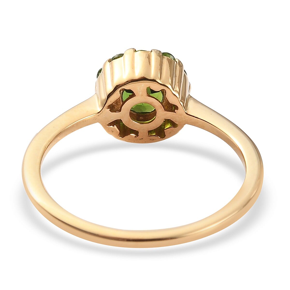 Chrome Diopside Ring in 14K Gold Overlay Sterling Silver